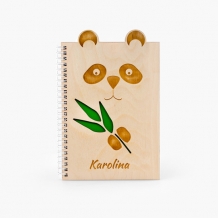 Fa jegyzetfüzet Panda, 15x21 cm