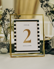 Esküvői asztal száma, Elegáns kollekció - 1. verzió