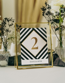 Esküvői asztal száma, Elegáns kollekció - 2. verzió