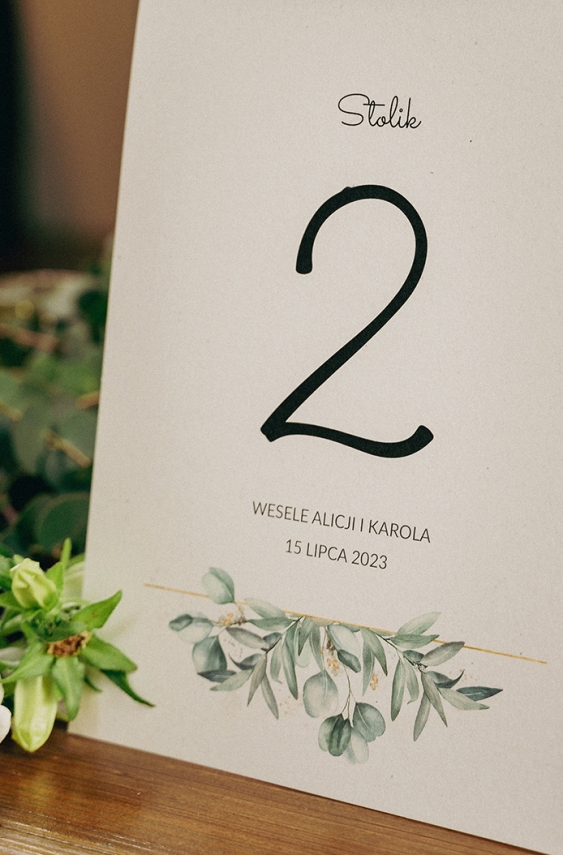 Esküvői asztal száma, Botanikai gyűjtemény - 4. verzió