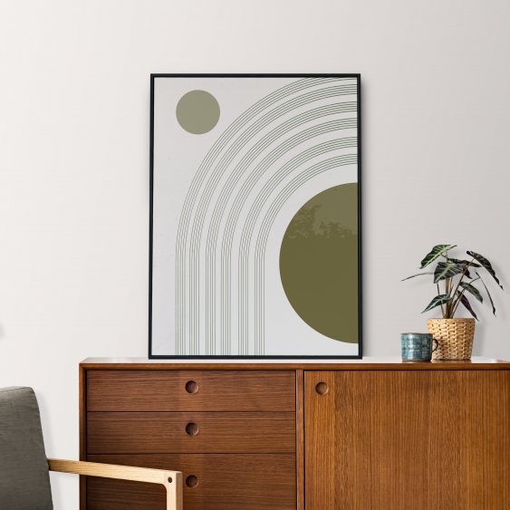 Poszter, Egyszerű kollekció - zöld, 30x40
