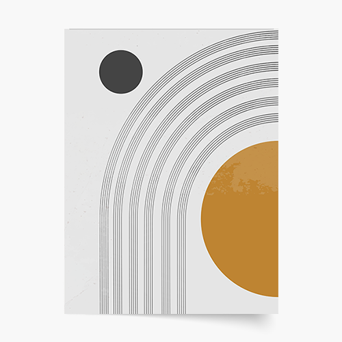 Poszter, Simple Collection - mustár, 50x70