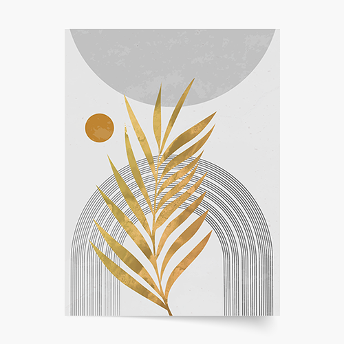 Poszter, Simple Collection - mustár, 50x70