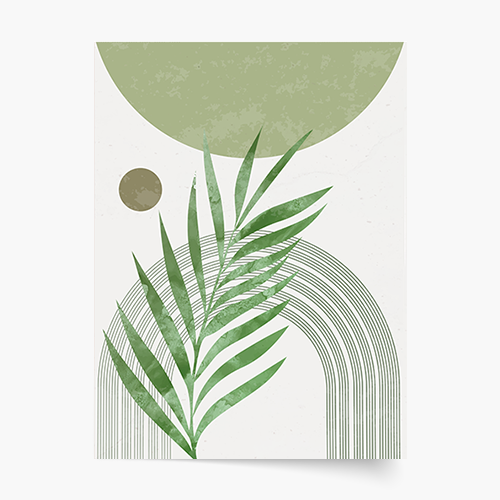 Poszter, Egyszerű kollekció - zöld, 21x30