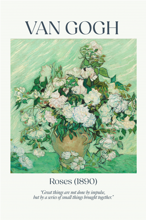 Poszter, Van Gogh - Rózsák, 30x40
