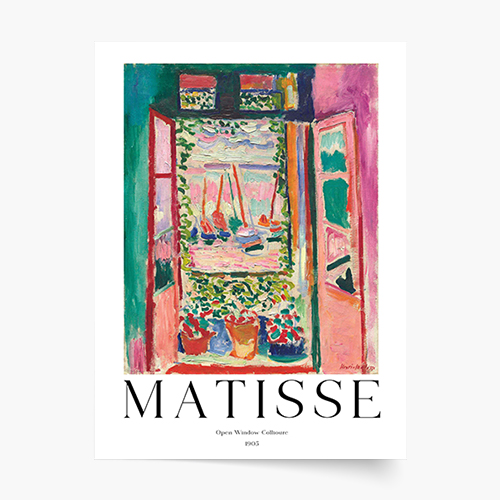 Poszter, Matisse - Nyitott ablak, 30x40