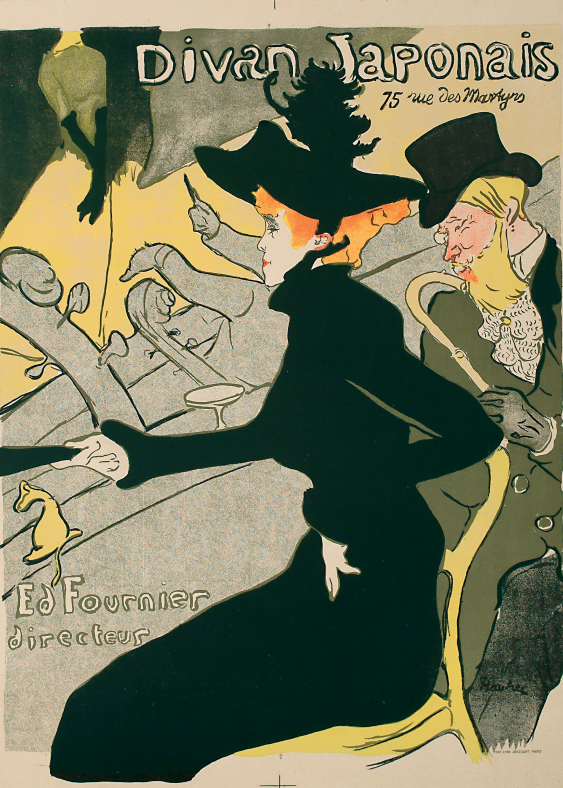Poszter, H. Toulouse-Lautrec "Japanese Divan 75 rue des Martyrs Ed Fournier rendező", 30x40