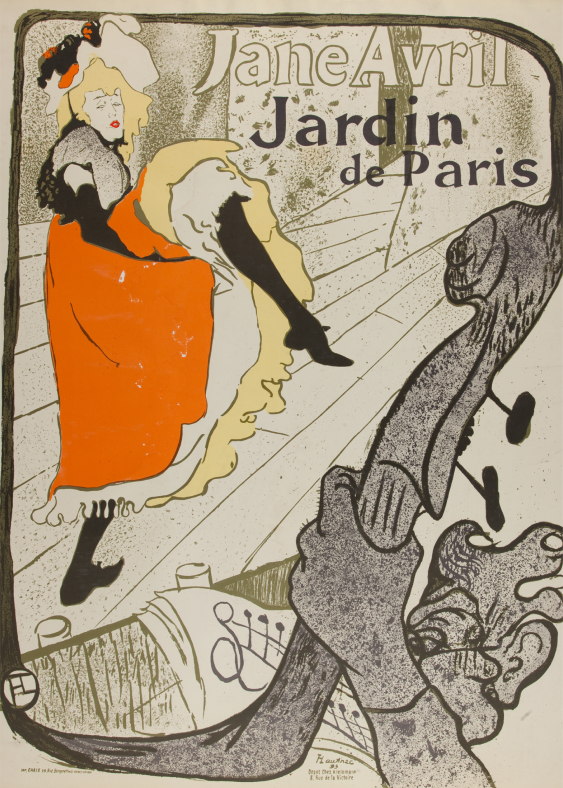 Poszter, H. Toulouse-Lautrec „Jane Avril, Párizs kertje”, 30x40