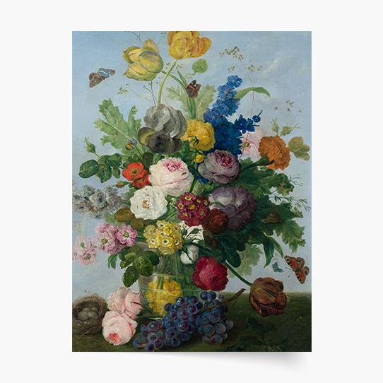 Poszter, S. Wegmayr „Virágcsokor és fészek”, 21x30
