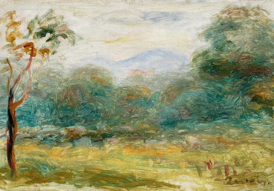 Poszter, A. Pierre-Renoir "Táj Dél-Franciaországban (Cagnes-sur-Mer)", 30x21