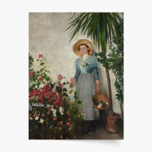 Poszter, O. Boznańska „Az orangeriumban”, 21x30