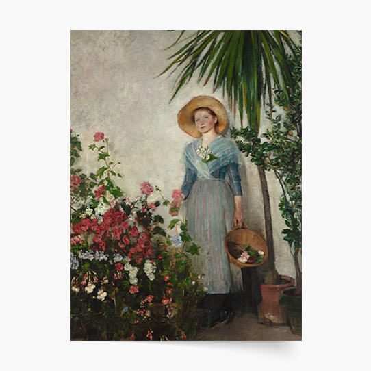 Poszter, O. Boznańska „Az orangeriumban”, 21x30