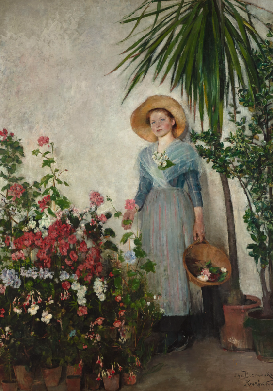 Poszter, O. Boznańska „Az orangeriumban”, 30x40