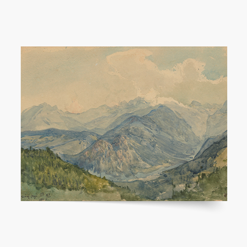 Poszter, W. Gerson "Kilátás a Gęsia Szyja-ról a Tátrában", 70x50