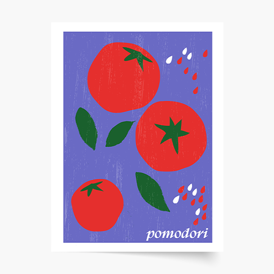 Poszter, Olasz konyha - Pomodori, 21x30