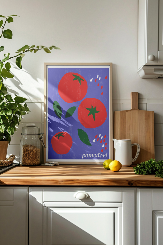 Poszter, Olasz konyha - Pomodori, 30x40