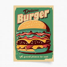 Poszter, Burger, 21x30