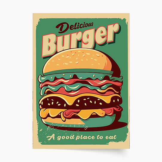 Poszter, Burger, 21x30