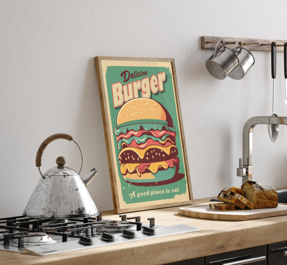 Poszter, Burger, 30x40
