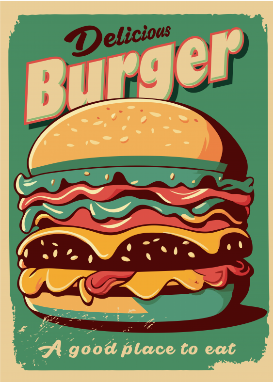Poszter, Burger, 30x40