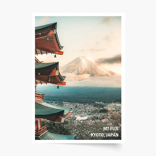 Poszter, Japán: Fuji-hegy, Kiotó, 30x40