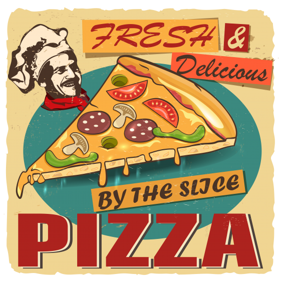Poszter, Pizza, 70x70