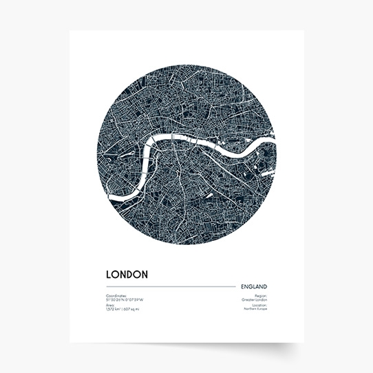 Poszter, Térképek: London, 21x30