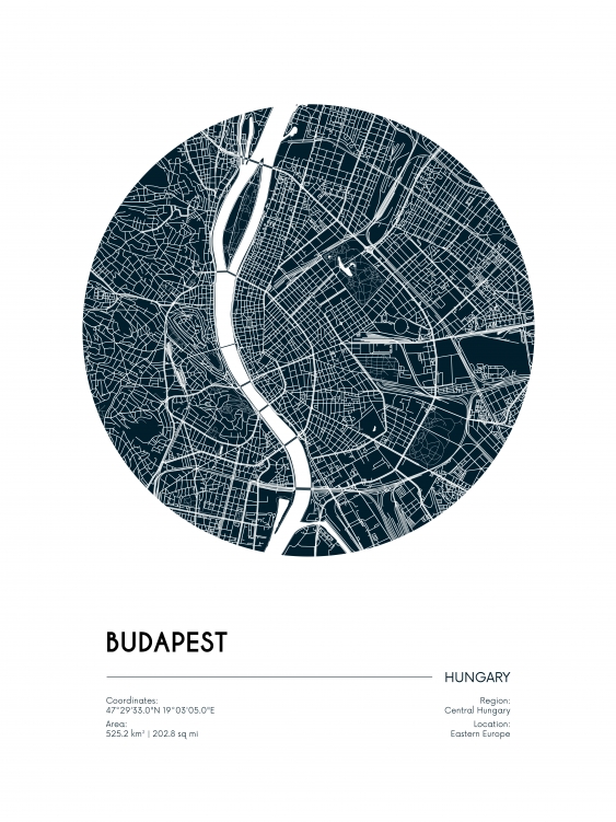 Poszter, Térképek: Budapest, 30x40