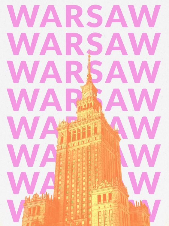 Poszter, Város: Varsó, 30x40