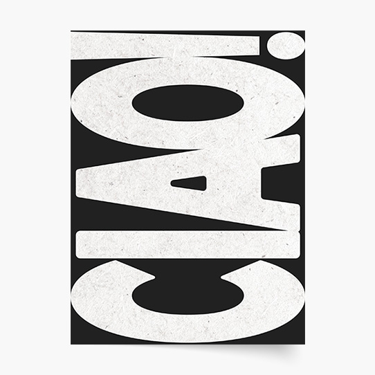 Poszter, Tipográfiai: Ciao, 30x40
