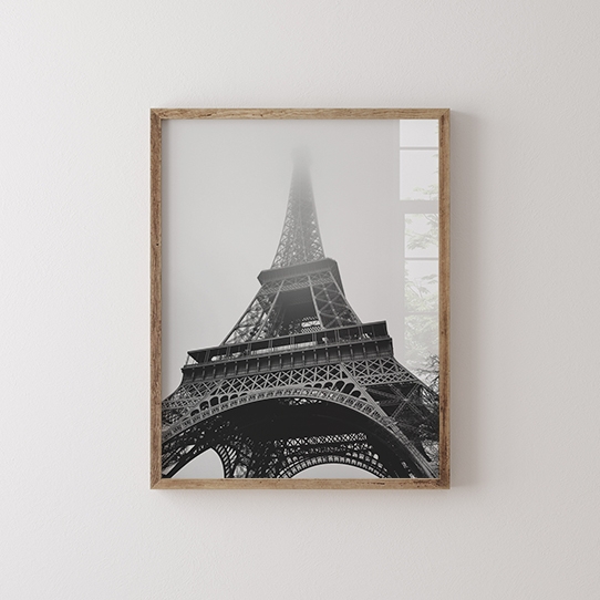 Poszter, Fekete-fehér: Eiffel-torony, 30x40