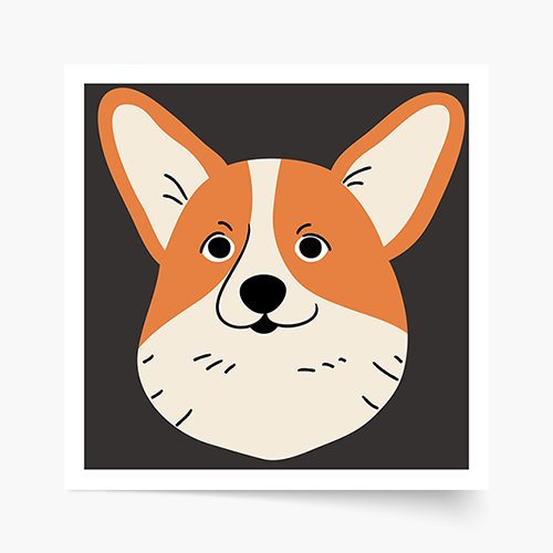 Poszter, Kutyák: Corgi, 30x30
