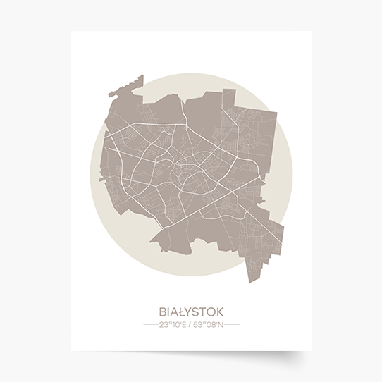 Poszter, Lengyel városok: Białystok, 21x30