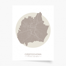 Poszter, Lengyel városok: Częstochowa, 21x30