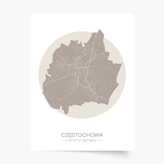 Poszter, Lengyel városok: Częstochowa, 21x30