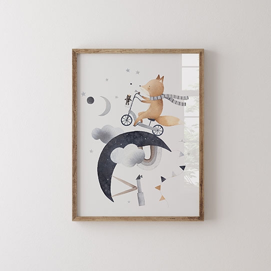 Poszter, Éjszaka: Róka, 30x40