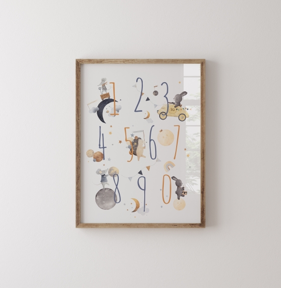 Poszter, Éjszaka: Számok, 30x40