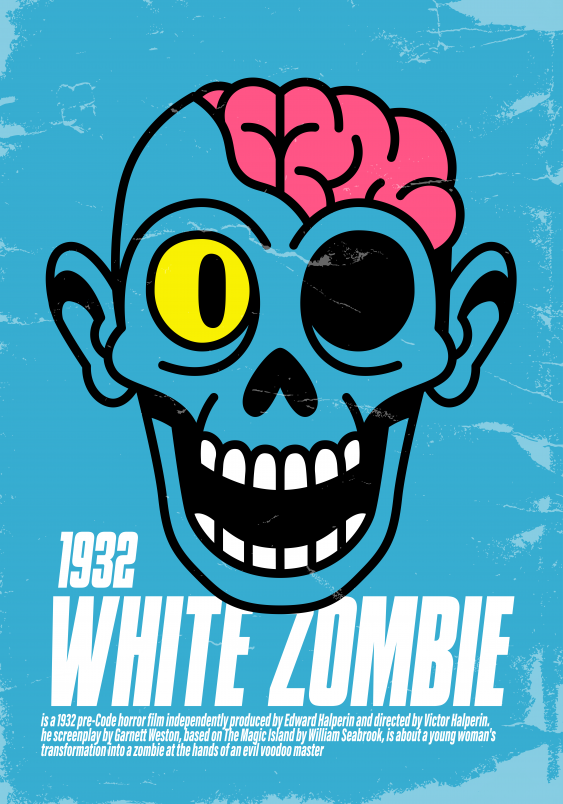 Poszter, Horror: Fehér zombi, 30x40