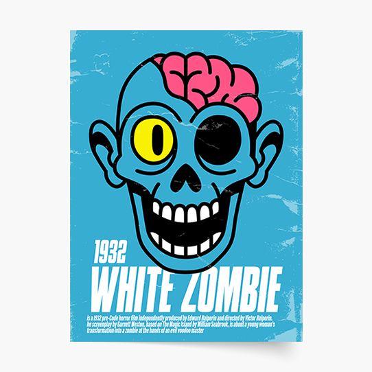 Poszter, Horror: Fehér zombi, 21x30