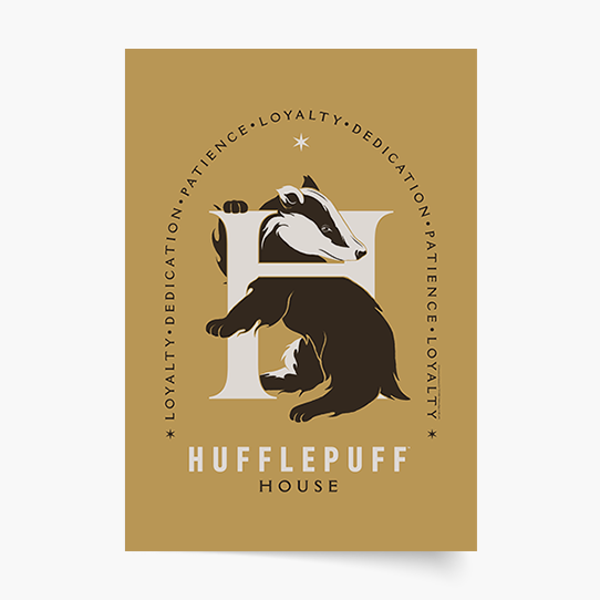 Poszter, Harry Potter Domy: Hugrabugos, 30x40