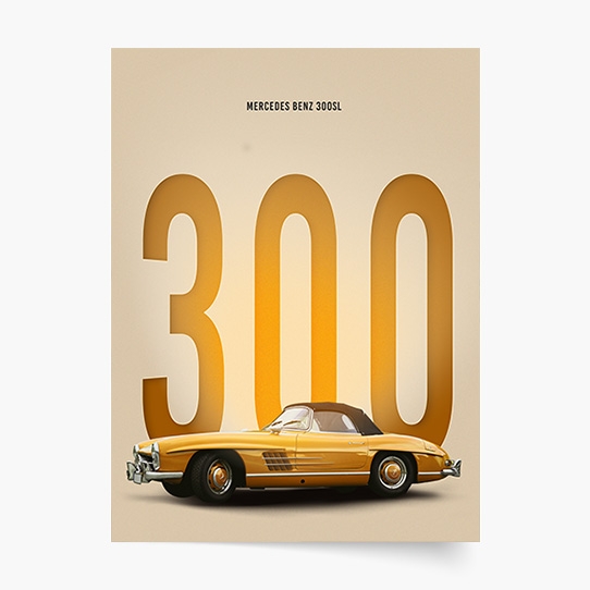 Poszter, Autók: Mercedes Benz 2, 21x30