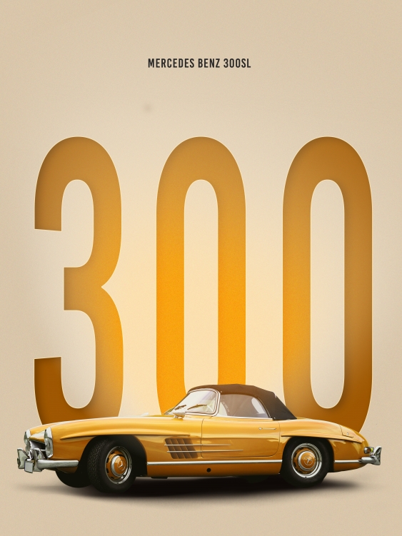 Poszter, Autók: Mercedes Benz 2, 30x40