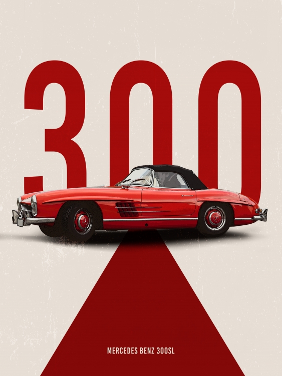 Poszter, Autók: Mercedes Benz 3, 30x40
