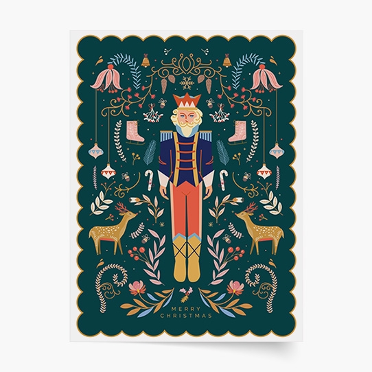 Poszter, Karácsony: Diótörő zöld, 50x70