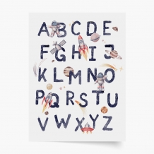 Poszter, Kozmikus ábécé, 20x30