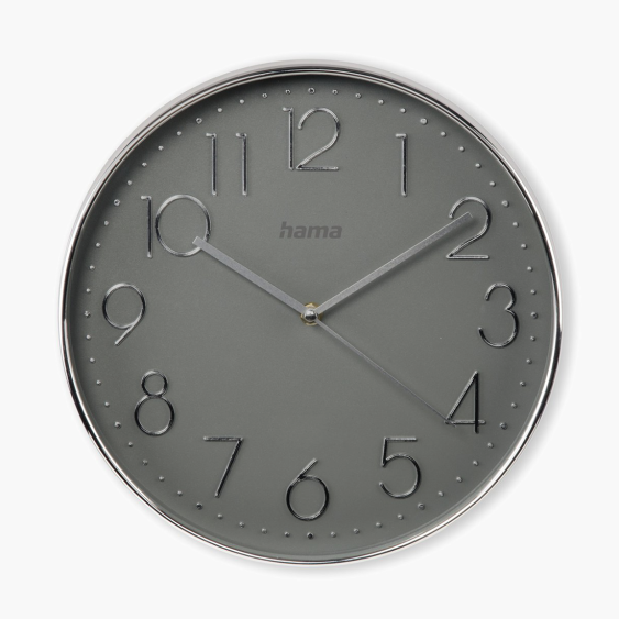 Óra, ELEGANCE EZÜST/SZÜRKE, 30 CM