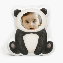 3D személyre szabott párna, Bársony, Panda, 30x30 cm