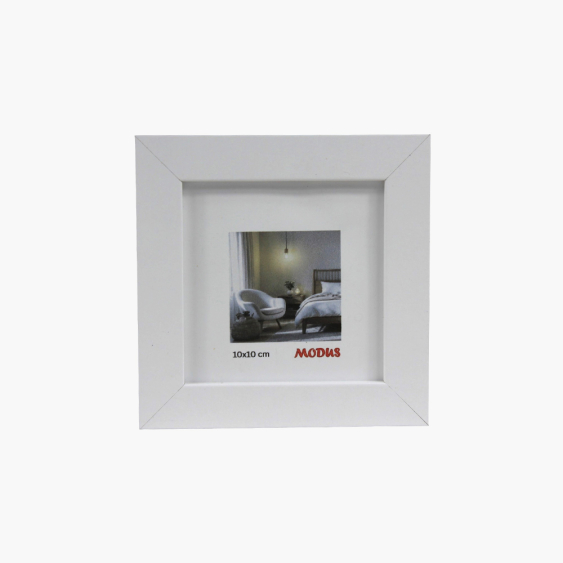Fényképtartó keret 10x10-es négyzet alakú, fehér, 10x10 cm