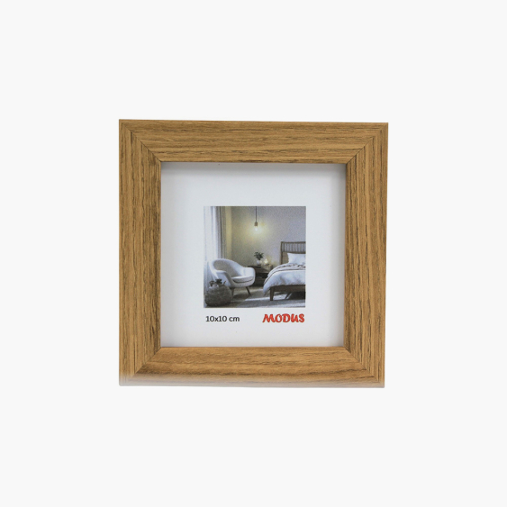 Fényképtartó keret négyzet alakú 10x10 tölgyfa, 10x10 cm