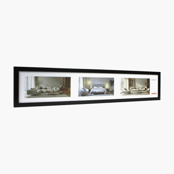 Fényképtartó keret panoráma 15x90 fekete, 15x90 cm